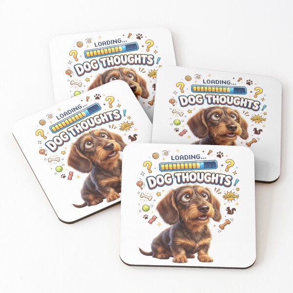 Item preview, Loading Dog Thoughts Funny Dachshund Art designed and sold by pradeepvisuals.
