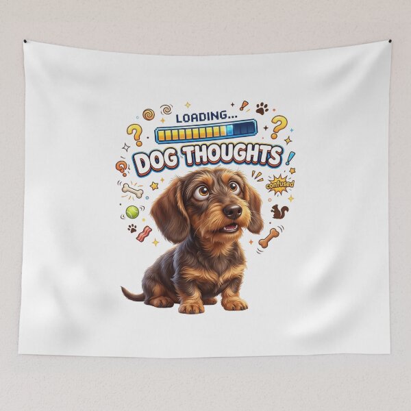 Item preview, Loading Dog Thoughts Funny Dachshund Art designed and sold by pradeepvisuals.