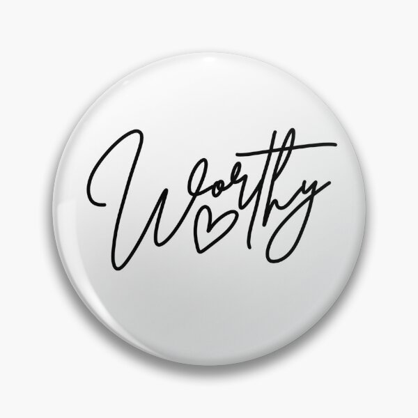 Item preview, Cute worthy cursive print designed and sold by CaroPrintsCo..