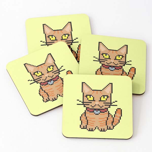 Item preview, Cute Art Pixel Orange Cat | Retro 8-Bit Pixel Art designed and sold by OpenTabsDesigns.