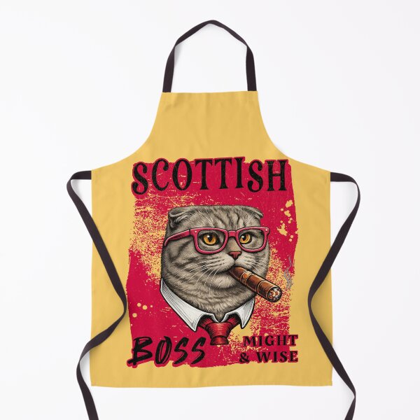 Item preview, Scottish Fold Boss Design – Funny Cat with Cigar Mafia Style designed and sold by PixelsPaws.