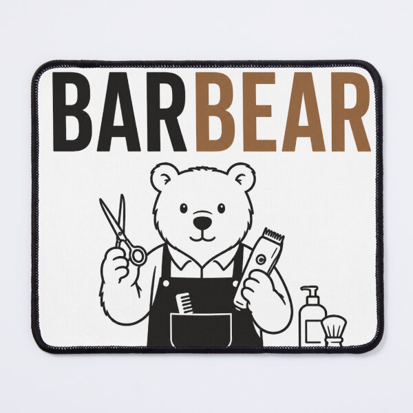 Item preview, Bear Barber Funny Animal Pun designed and sold by NicramR.