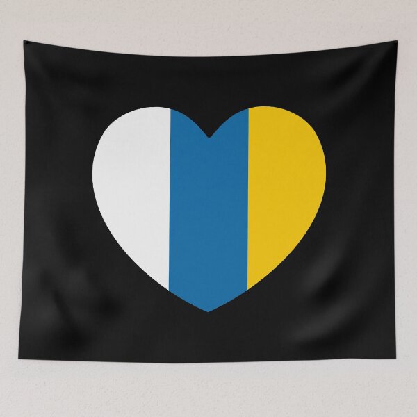 Item preview, Canary Islands Flag Heart CI designed and sold by shitpostee.