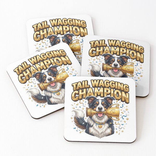 Item preview, Tail Wagging Champion Border Collie Art designed and sold by pradeepvisuals.