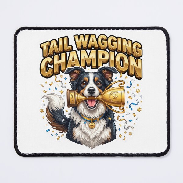 Item preview, Tail Wagging Champion Border Collie Art designed and sold by pradeepvisuals.