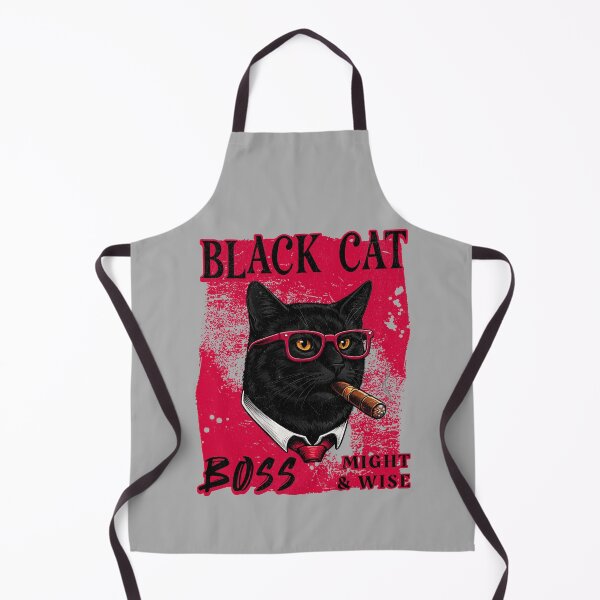 Item preview, Black Cat Boss Design – Funny Black Cat with Cigar Mafia Style designed and sold by PixelsPaws.