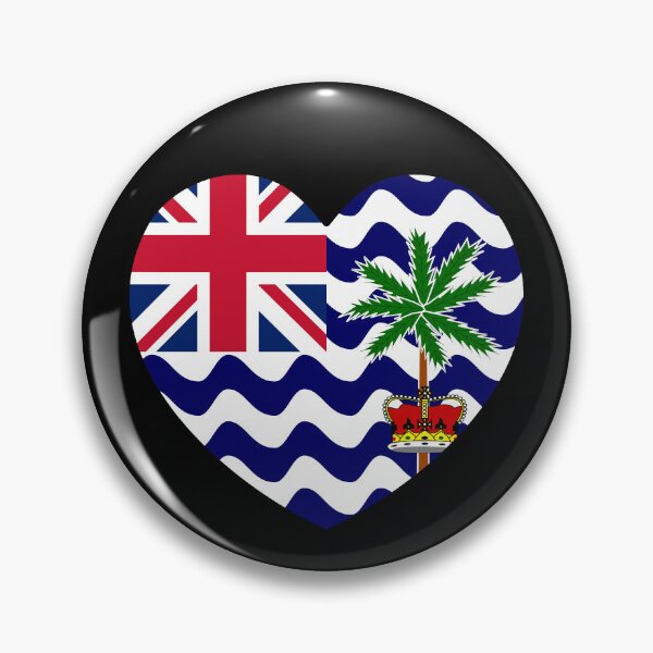 Item preview, British Indian Ocean Territory Flag Heart IO designed and sold by shitpostee.