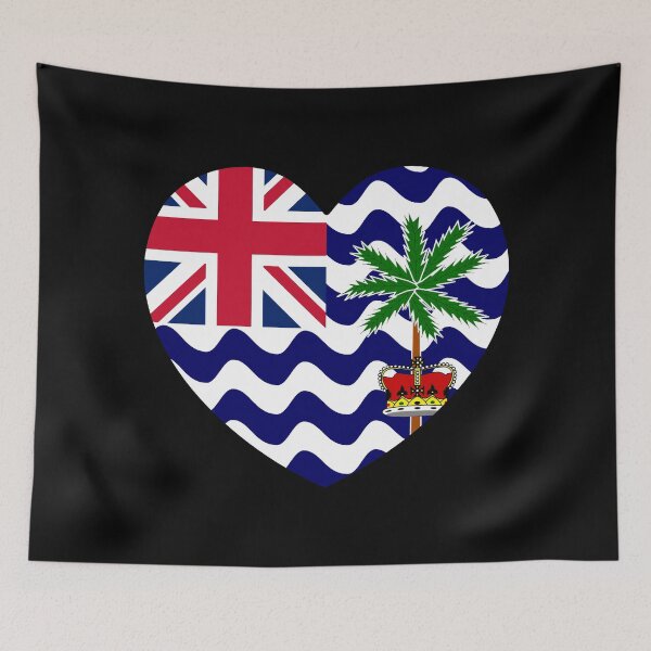 Item preview, British Indian Ocean Territory Flag Heart IO designed and sold by shitpostee.
