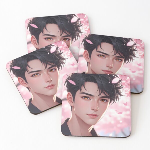 Item preview, Handsome Anime Boy under Cherry Blossom Trees designed and sold by BetweenForms.