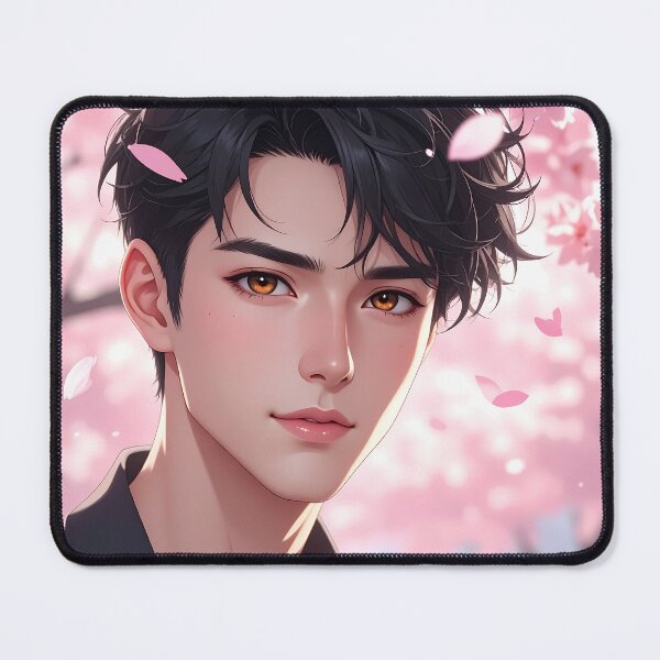 Item preview, Handsome Anime Boy under Cherry Blossom Trees designed and sold by BetweenForms.