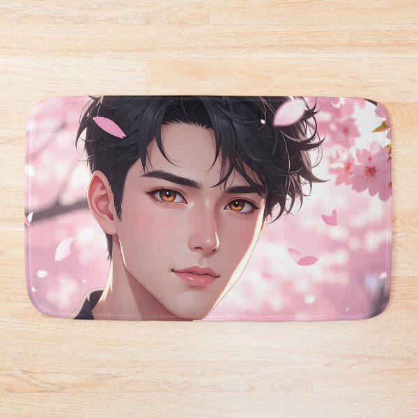 Item preview, Handsome Anime Boy under Cherry Blossom Trees designed and sold by BetweenForms.