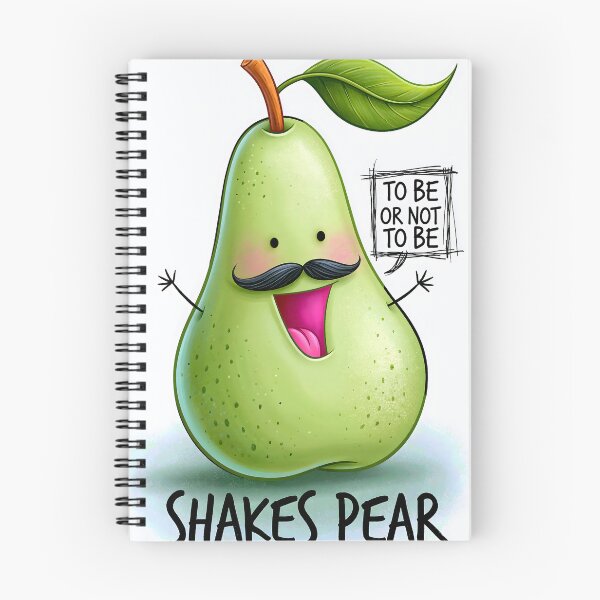 Item preview, Cheerful Cartoon Pear with Mustache and Quote designed and sold by Artessie.
