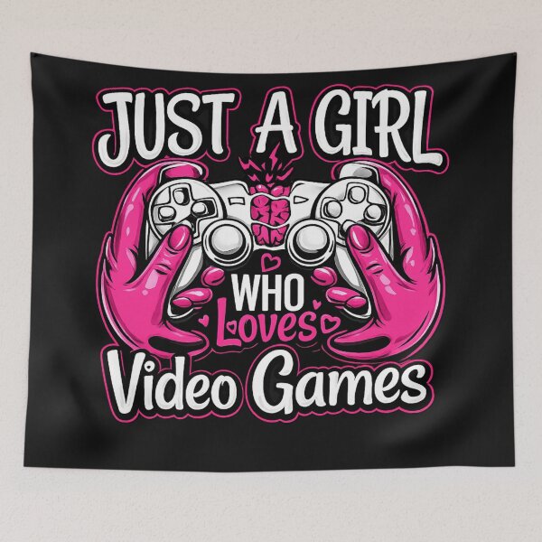 Item preview, Just A Girl Who Loves Video Games designed and sold by INKRebelGraphic.