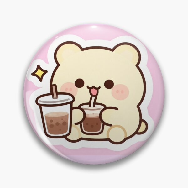 Item preview, Cute Kawaii Bear Drinking Boba Milk Tea designed and sold by CreativeADB7.