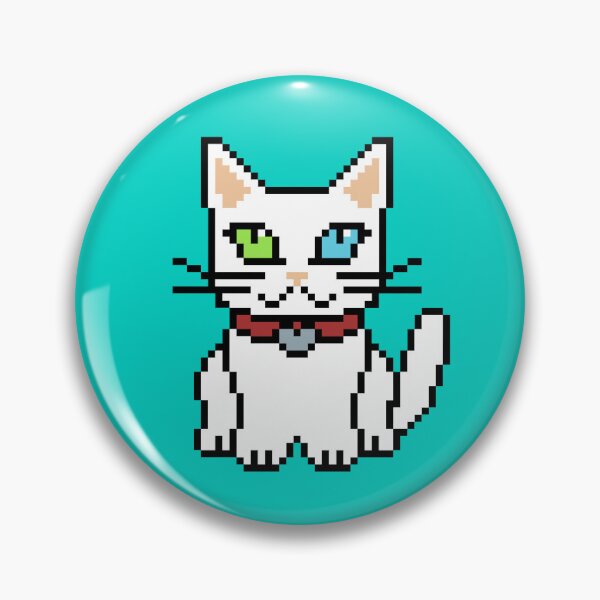 Item preview, Cute Pixel Art White Cat | Retro 8-Bit Pixel Art designed and sold by OpenTabsDesigns.