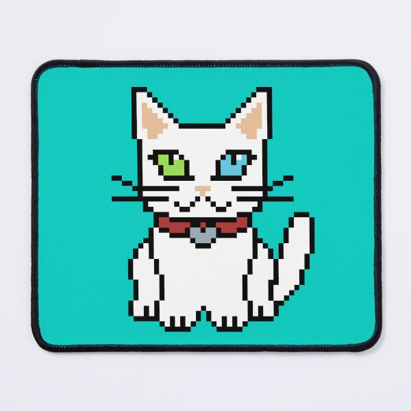 Item preview, Cute Pixel Art White Cat | Retro 8-Bit Pixel Art designed and sold by OpenTabsDesigns.