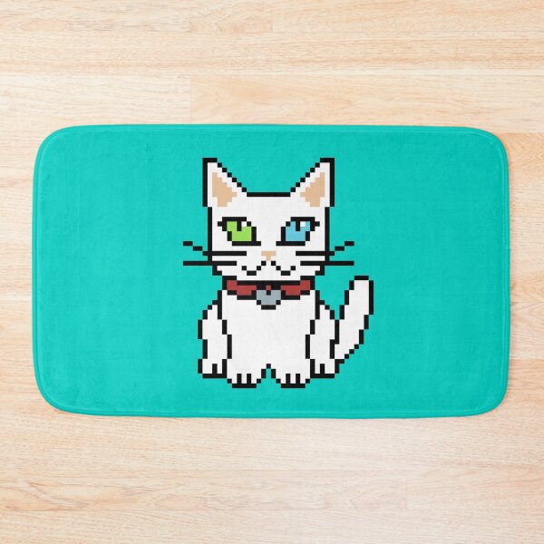 Item preview, Cute Pixel Art White Cat | Retro 8-Bit Pixel Art designed and sold by OpenTabsDesigns.