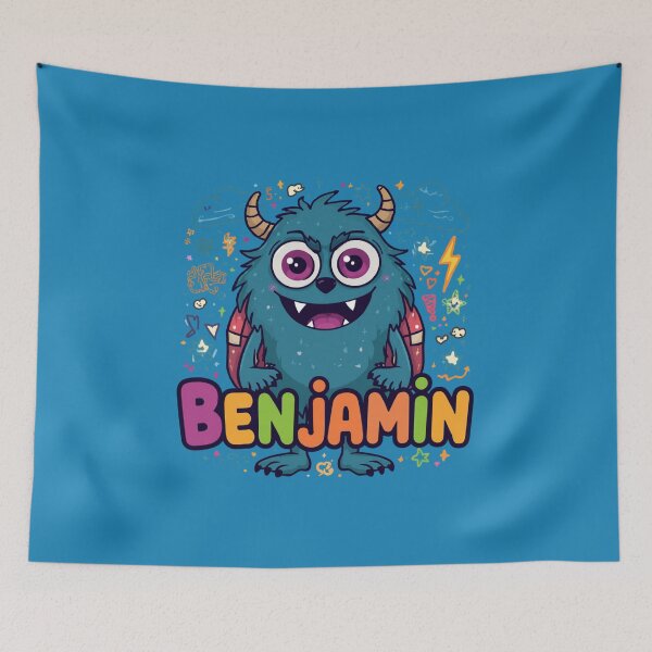 Item preview, Benjamin Cute Monster Personalized Kids Back To School designed and sold by EchoPrint Co..