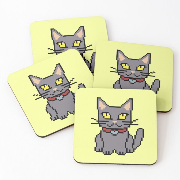 Item preview, Cute Pixel Art Grey Cat | Retro 8-Bit Pixel Art designed and sold by OpenTabsDesigns.