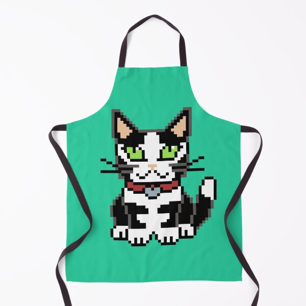 Item preview, Cute Pixel Art Black And White Cat | Retro 8-Bit Pixel Art designed and sold by OpenTabsDesigns.