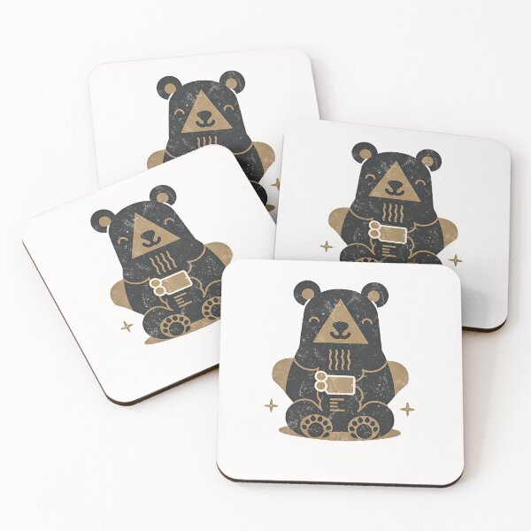 Item preview, Minimalist Caffeine Lover Cozy Modern Animal -Coffee Bear- designed and sold by Noorkin.