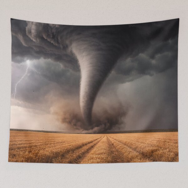 Item preview, Massive Tornado Over Golden Wheat Field designed and sold by Yomere.
