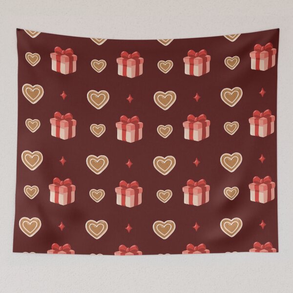 Item preview, Christmas Gingerbread Hearts and Gifts Pattern designed and sold by EvLip-Artist.
