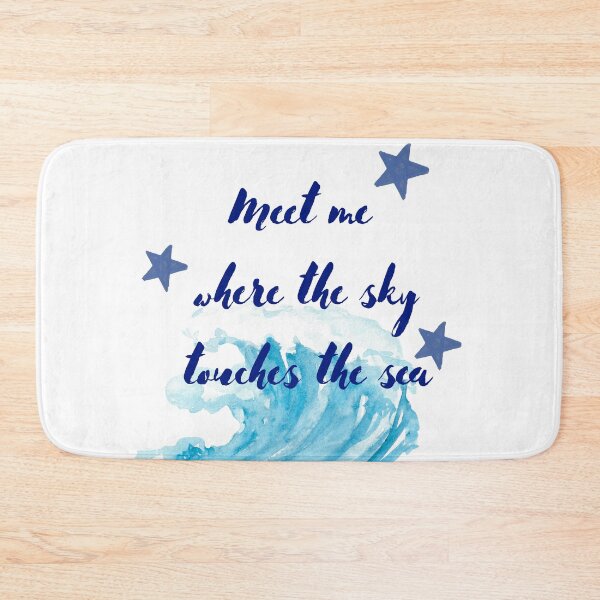 Item preview, : Meet Me Where the Sky Touches the Sea – Watercolor Ocean Quote designed and sold by NOUURRRR.