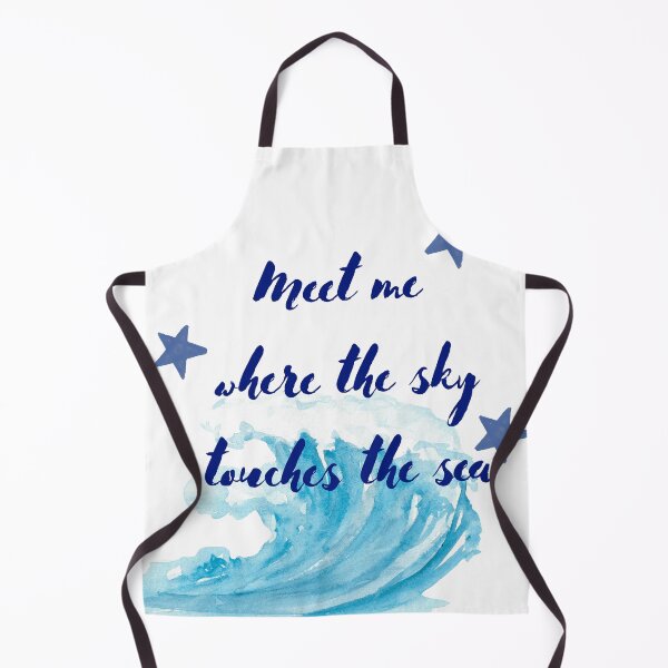 Item preview, : Meet Me Where the Sky Touches the Sea – Watercolor Ocean Quote designed and sold by NOUURRRR.