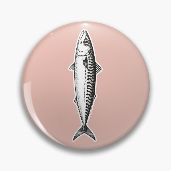 Item preview, Fish Study Club Vintage Mackerel Illustration Marine Biology Graphic designed and sold by CamaleonDesigns.