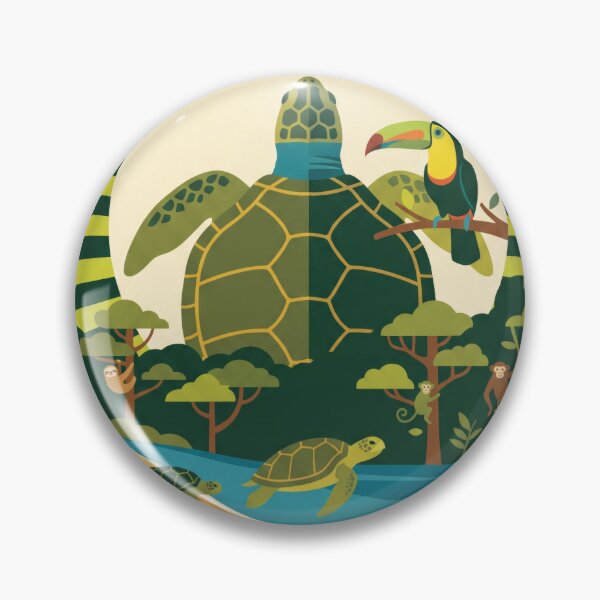 Item preview, Costa Rican Arribada - Tropical Wildlife Flat Vector Graphic designed and sold by ZUMERI.