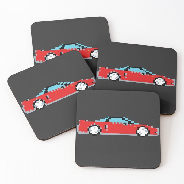Item preview, Retro 90s JDM Red Sports Car Pixel Art designed and sold by OpenTabsDesigns.