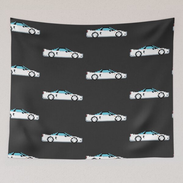 Item preview, Retro 90s JDM White Sports Car Pixel Art designed and sold by OpenTabsDesigns.