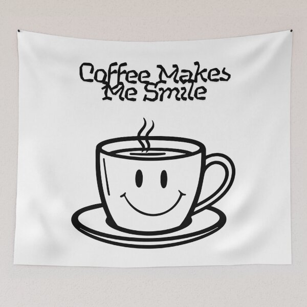 Item preview, Coffee Makes Me Smile. designed and sold by Dinasshop.