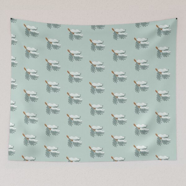 Item preview, Snowy Pine Branch Winter Pattern designed and sold by EvLip-Artist.