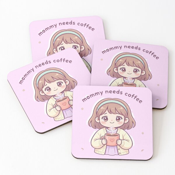 Item preview, Mommy Needs Coffee Cozy Anime Illustration designed and sold by CreativeADB7.