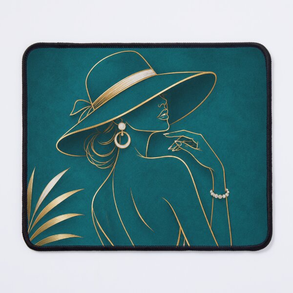 Item preview, Elegant Gold Line Art Fashion Portrait designed and sold by aurelixagency.