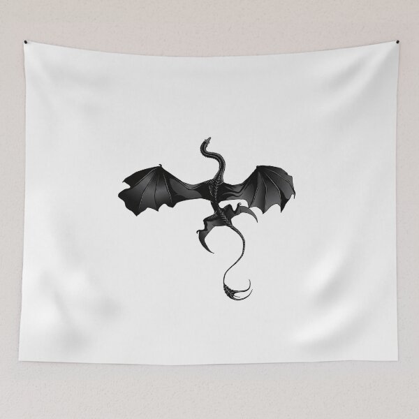 Item preview, Shadow Wyvern – Black Dragon Fantasy Illustration designed and sold by Grind107.