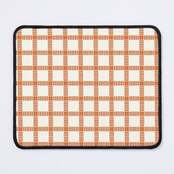 Item preview, Retro Burnt Orange Woven Grid Geometric Plaid Pattern designed and sold by Sappi1004.