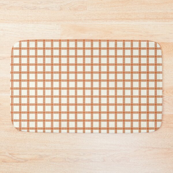 Item preview, Retro Burnt Orange Woven Grid Geometric Plaid Pattern designed and sold by Sappi1004.