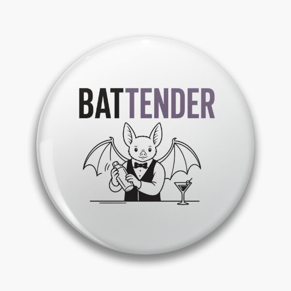 Item preview, Bat Bartender Funny Animal Pun designed and sold by NicramR.