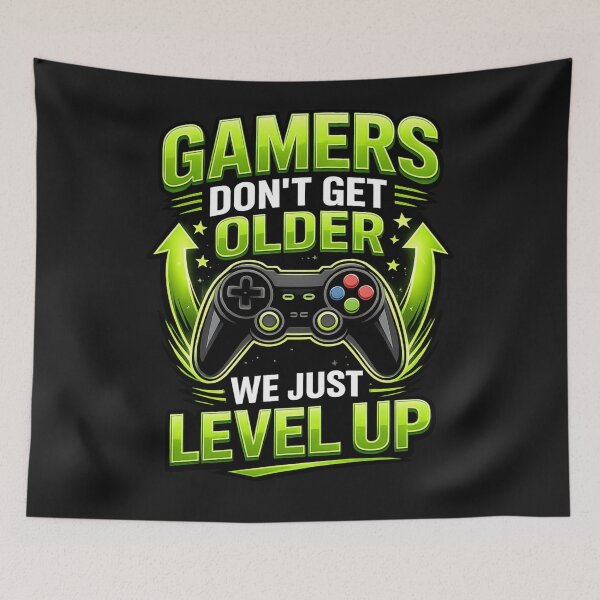 Item preview, Gamers Don't Get Older We Just Level Up designed and sold by INKRebelGraphic.