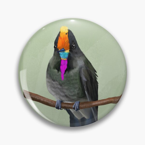 Item preview, Rainbow-Bearded Thornbill designed and sold by DoodleSnake58.