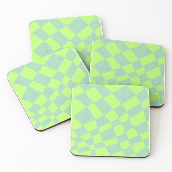 Item preview, Green Wavy Checkered Retro Pattern designed and sold by SillyGhoul.