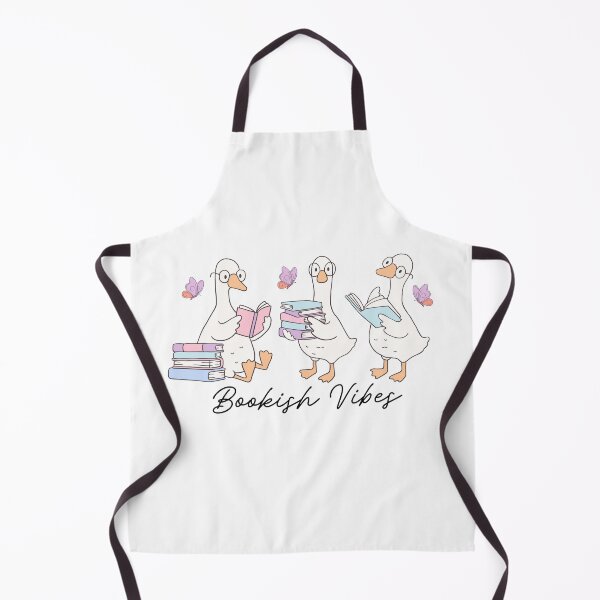 Item preview, Cute kawaii goose, reading books in nature designed and sold by BritishDelights.