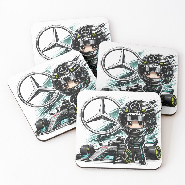 Item preview, Mercedes Chibi Formula Racing Driver Sticker designed and sold by KawaiiOrbit.