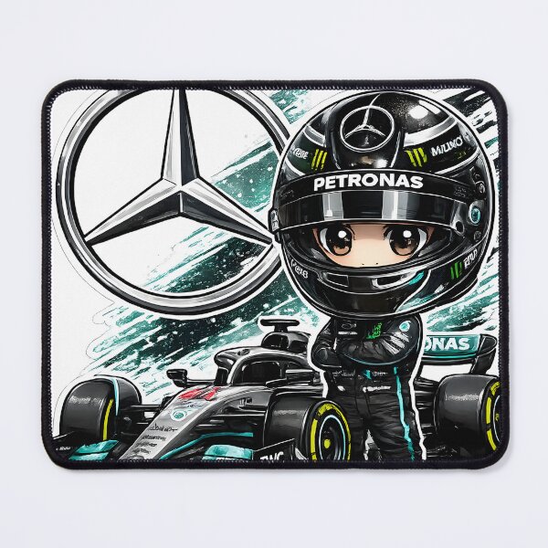 Item preview, Mercedes Chibi Formula Racing Driver Sticker designed and sold by KawaiiOrbit.