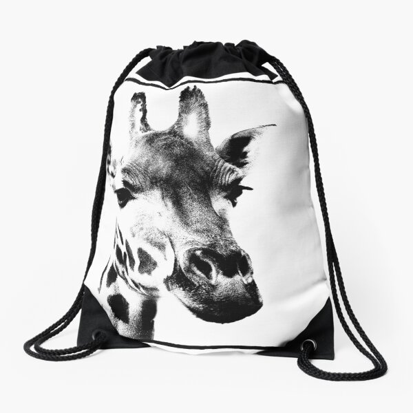 Gentle Giraffe Drawstring Bag