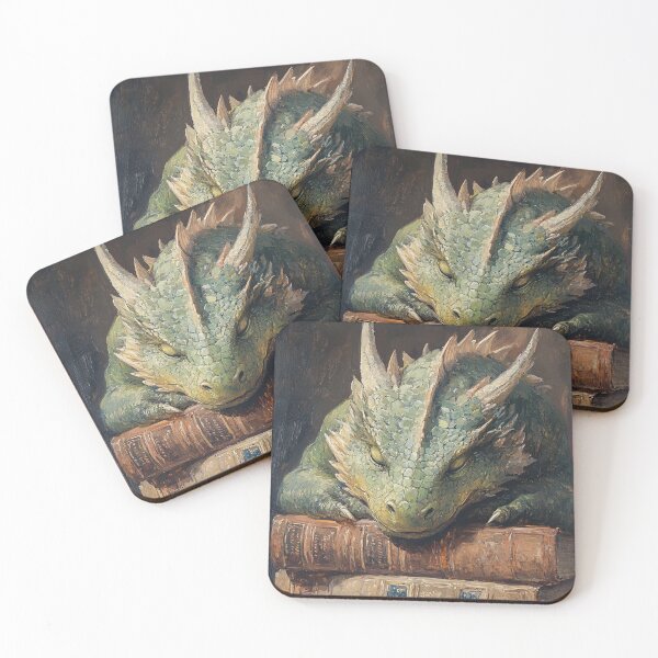 Item preview, Book Dragon Librarian Fantasy designed and sold by Art-Max.