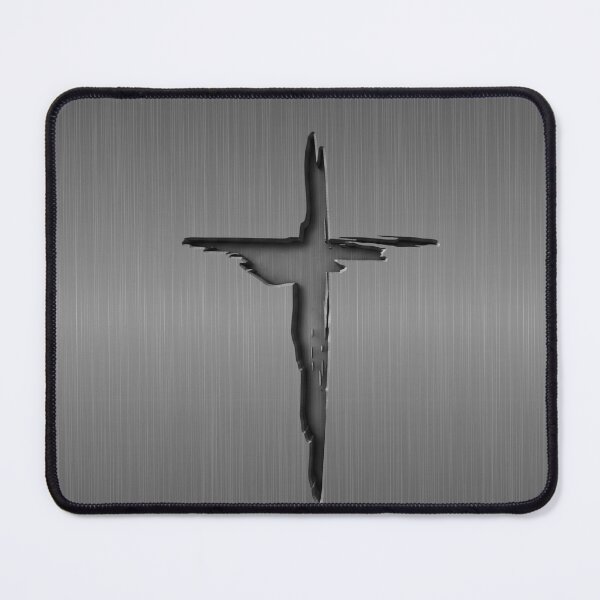 Item preview, Modern Black Metallic Etched Cross designed and sold by TackyTime.